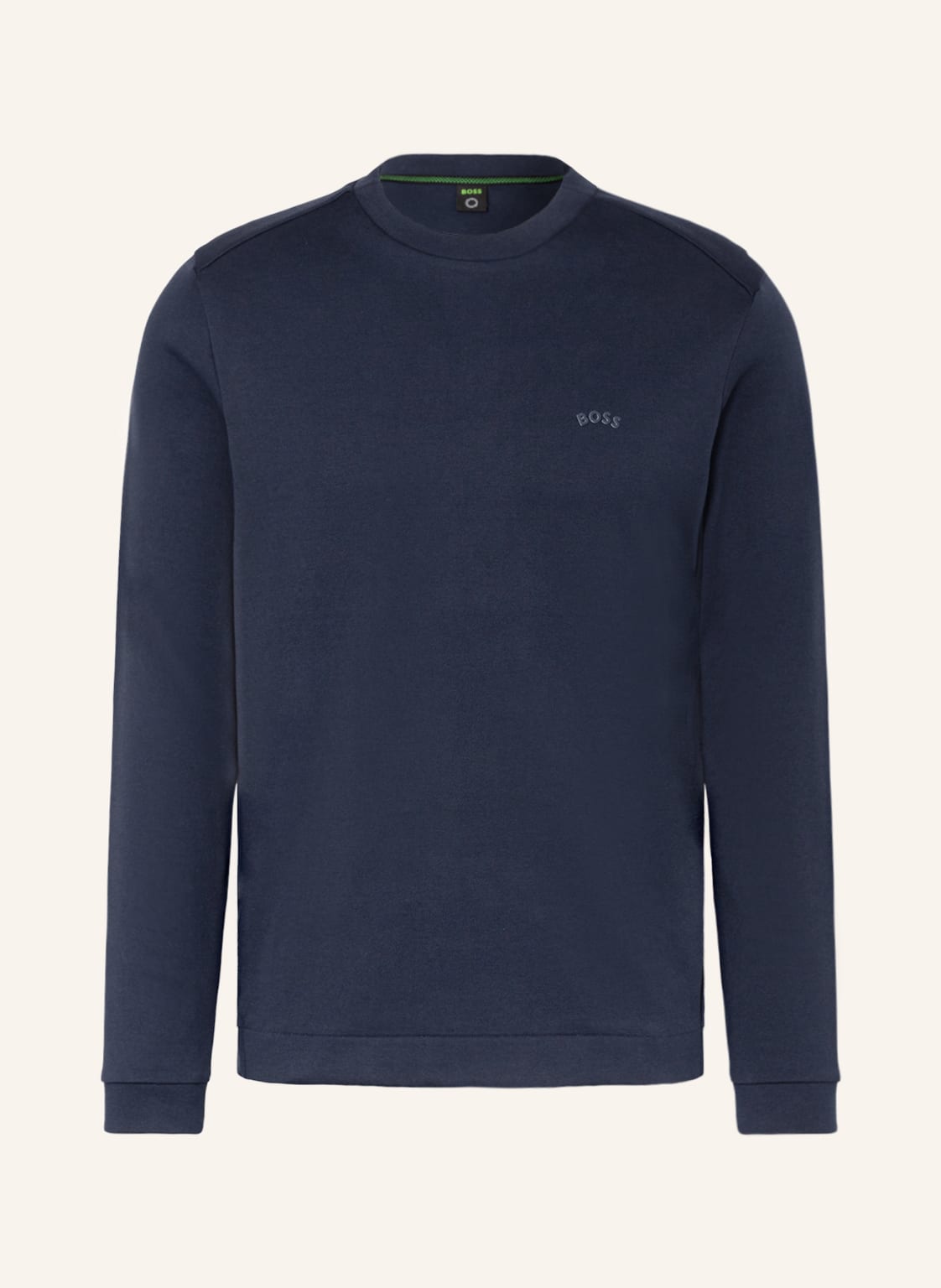 Image of Boss Longsleeve Salbo Im Materialmix blau
