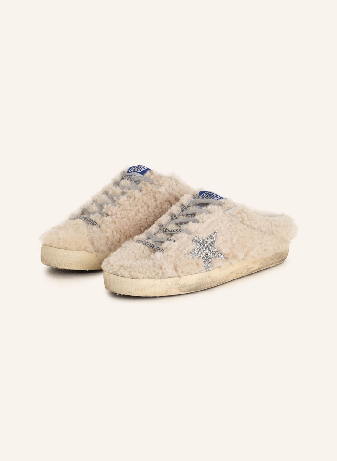 Image of Golden Goose Pantoletten Mit Pailletten beige