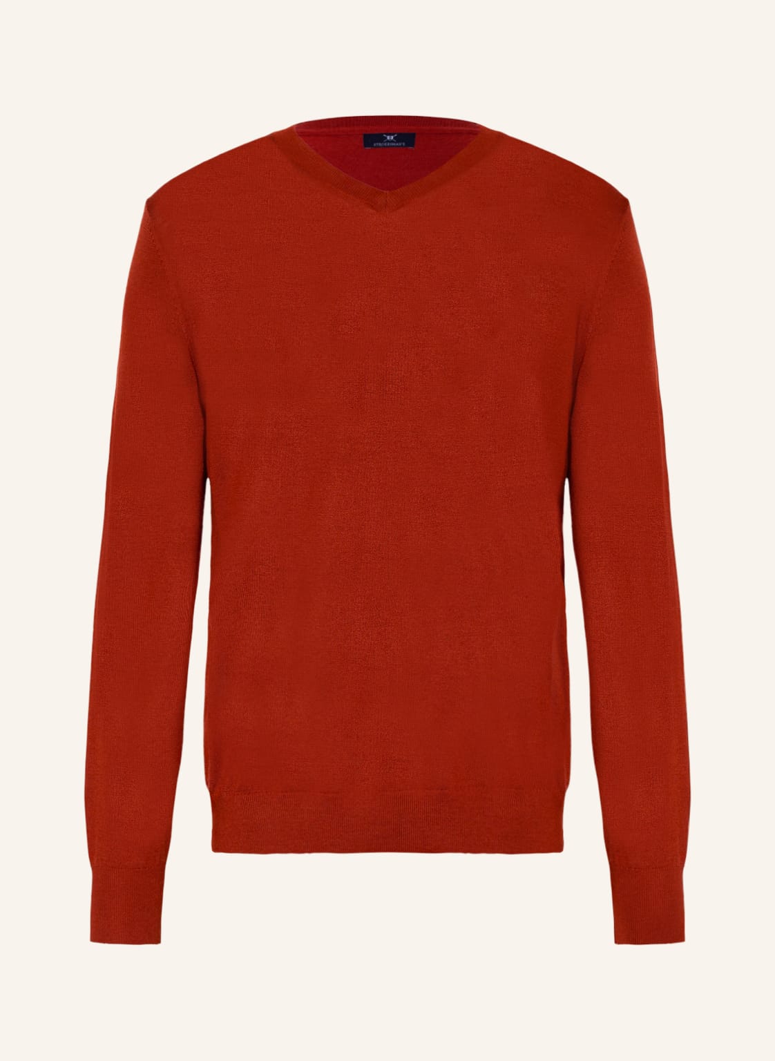 Image of Strokesman's Pullover Aus Merinowolle orange