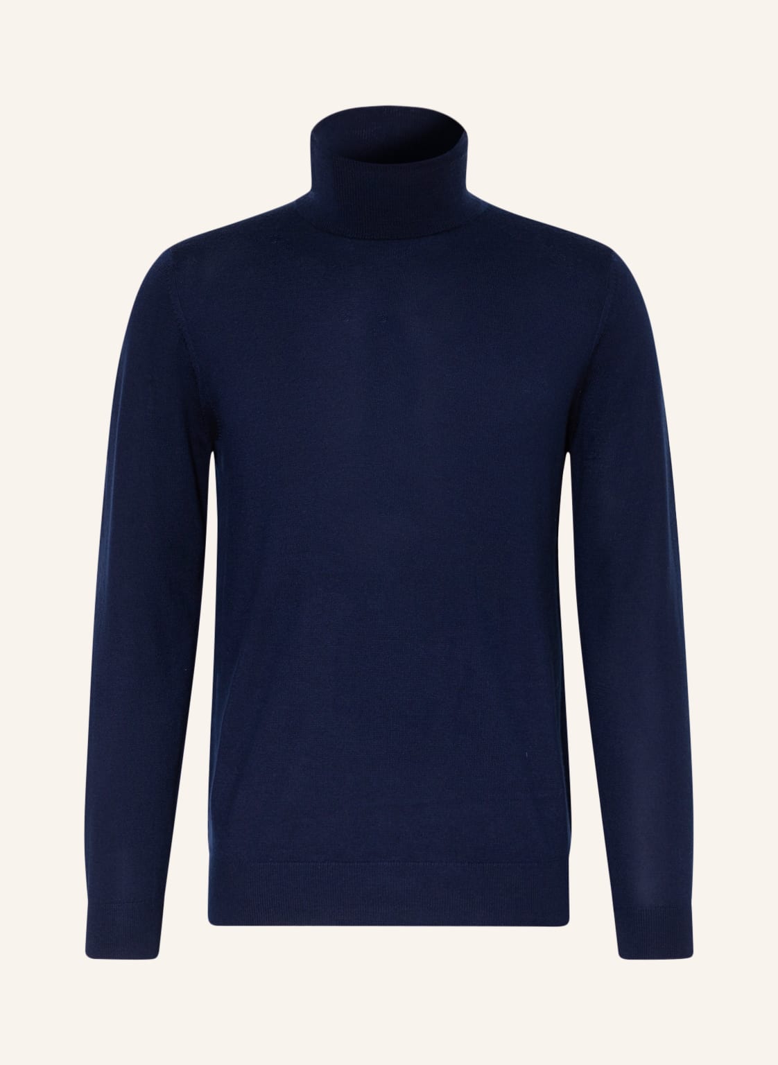 Image of Paul Rollkragenpullover Aus Merinowolle blau