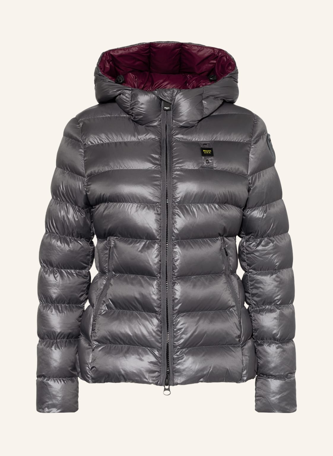 Image of Blauer Steppjacke Mit Sorona®Aura-Isolierung grau