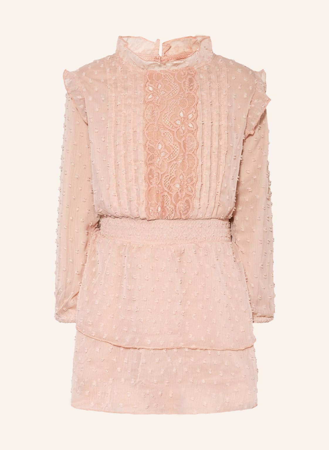 Image of Koko Noko Kleid Mit Spitze Und Volants rosa