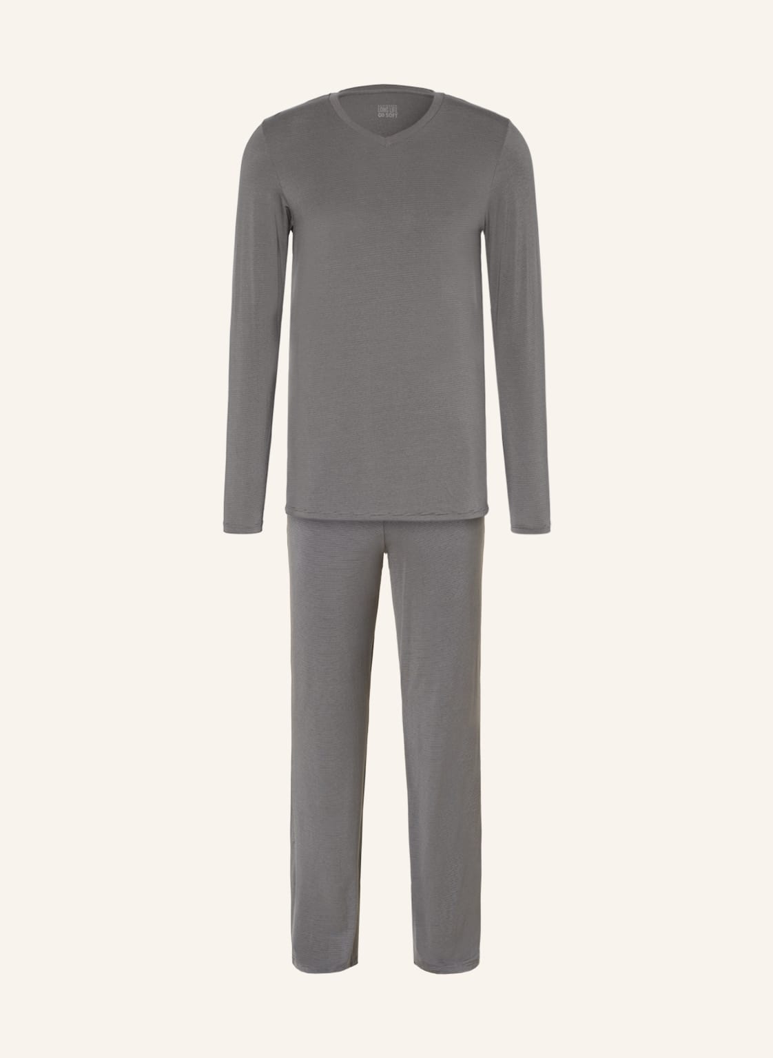 Image of Schiesser Schlafanzug Long Life Soft grau