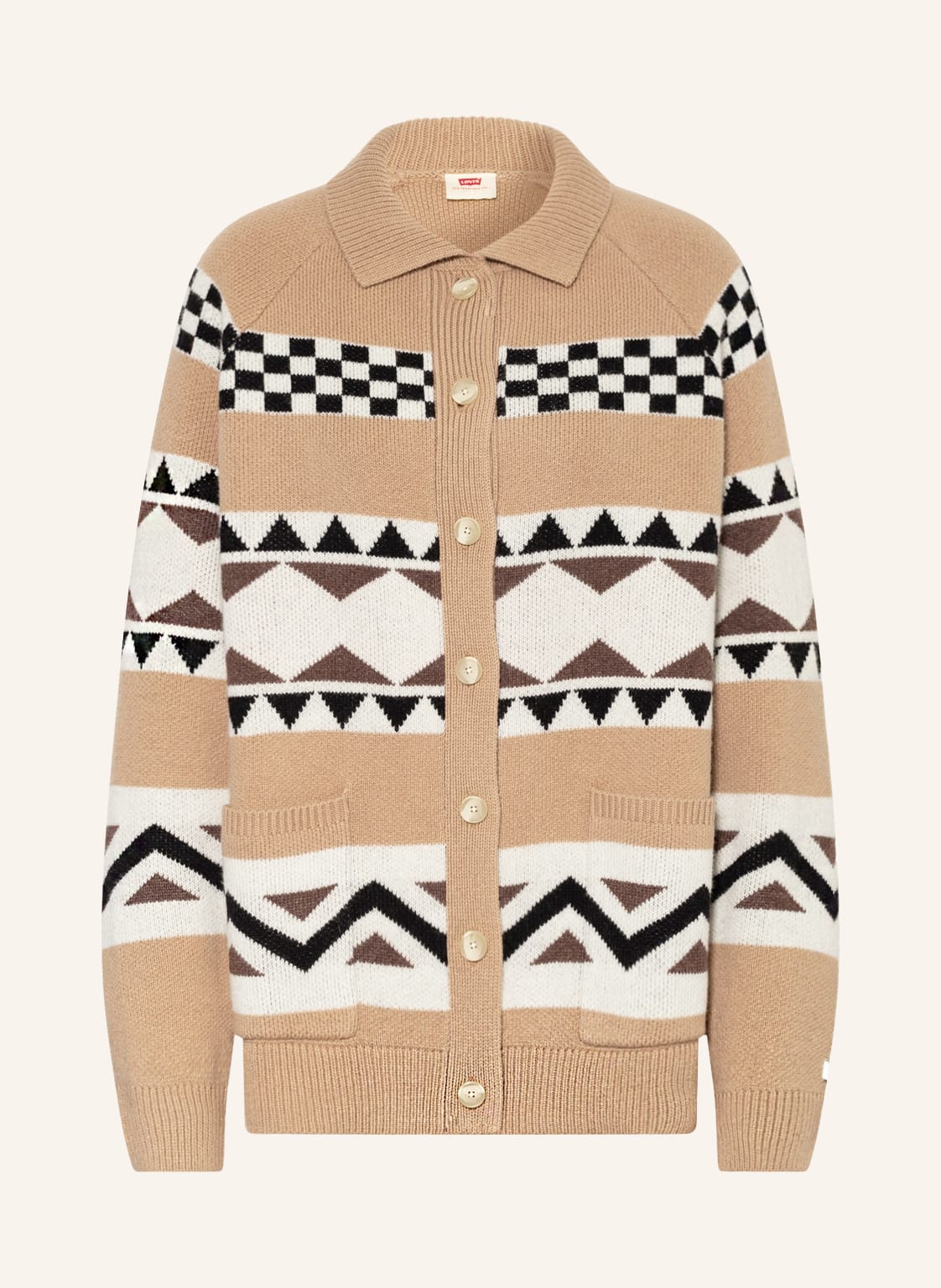 Image of Levi's® Oversized-Strickjacke beige