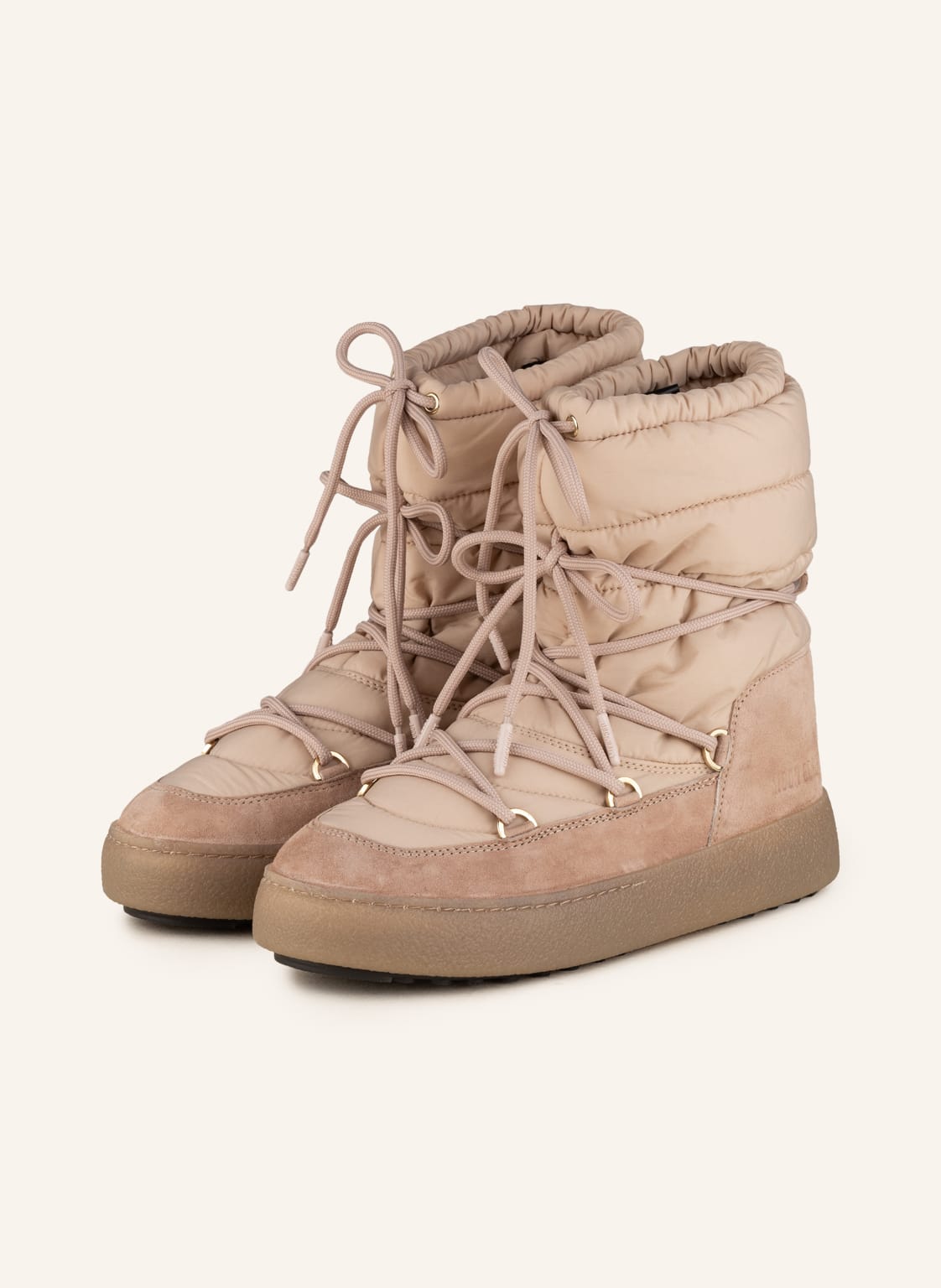 Image of Moon Boot Moonboots Ltrack Suede Nylon beige