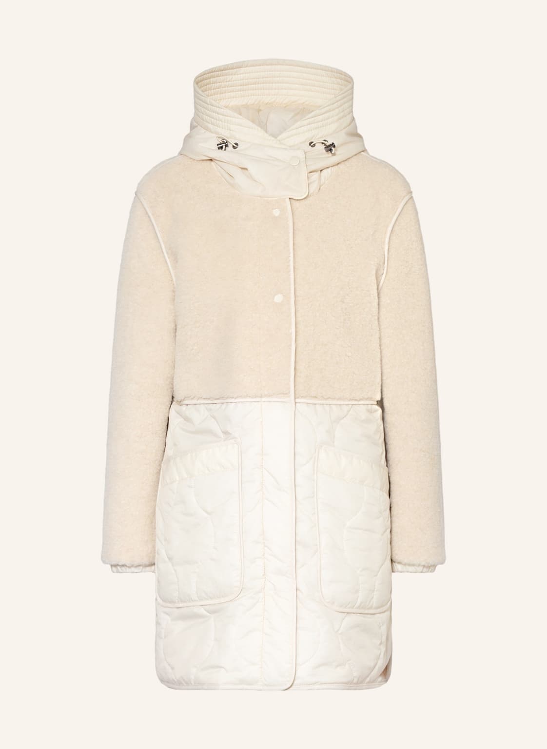 Image of Woolrich Mantel Alba Mit Kunstfell weiss