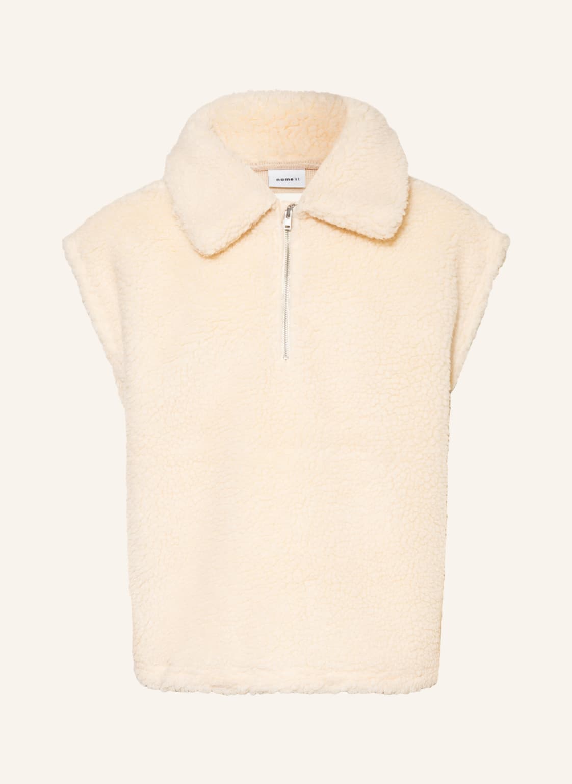 Image of Name It Teddyfell-Pullunder weiss