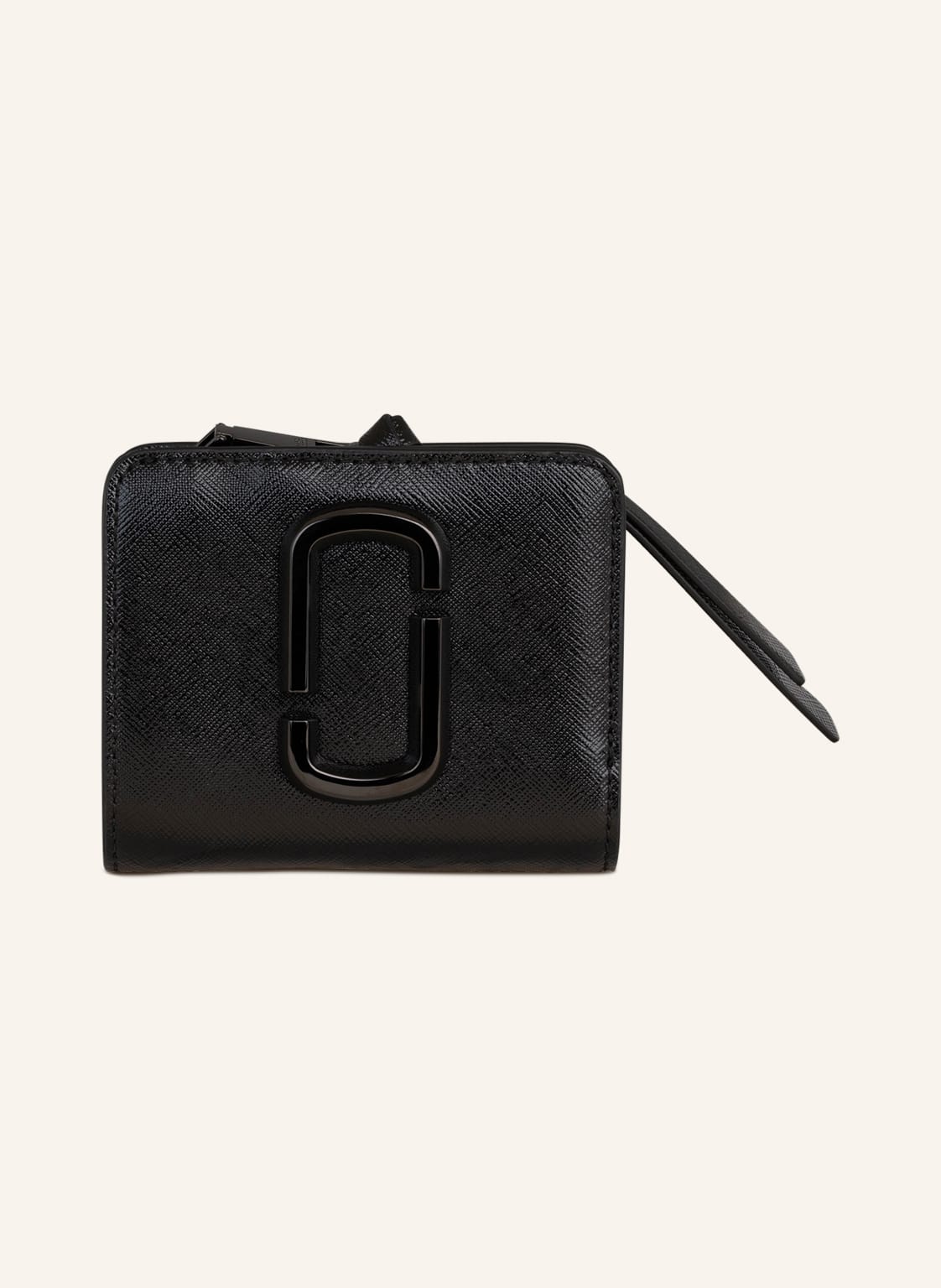 Image of Marc Jacobs Saffiano-Geldbörse The Mini Snapshot schwarz