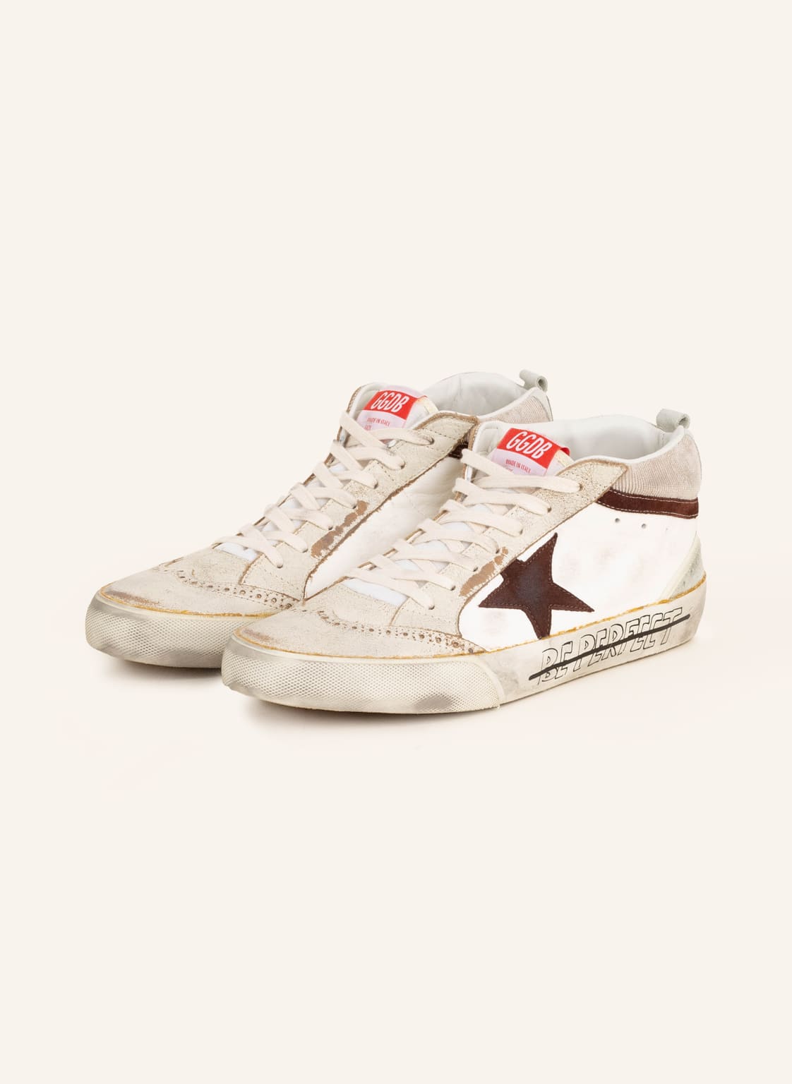 Image of Golden Goose Hightop-Sneaker Mid Star Double Quarter weiss
