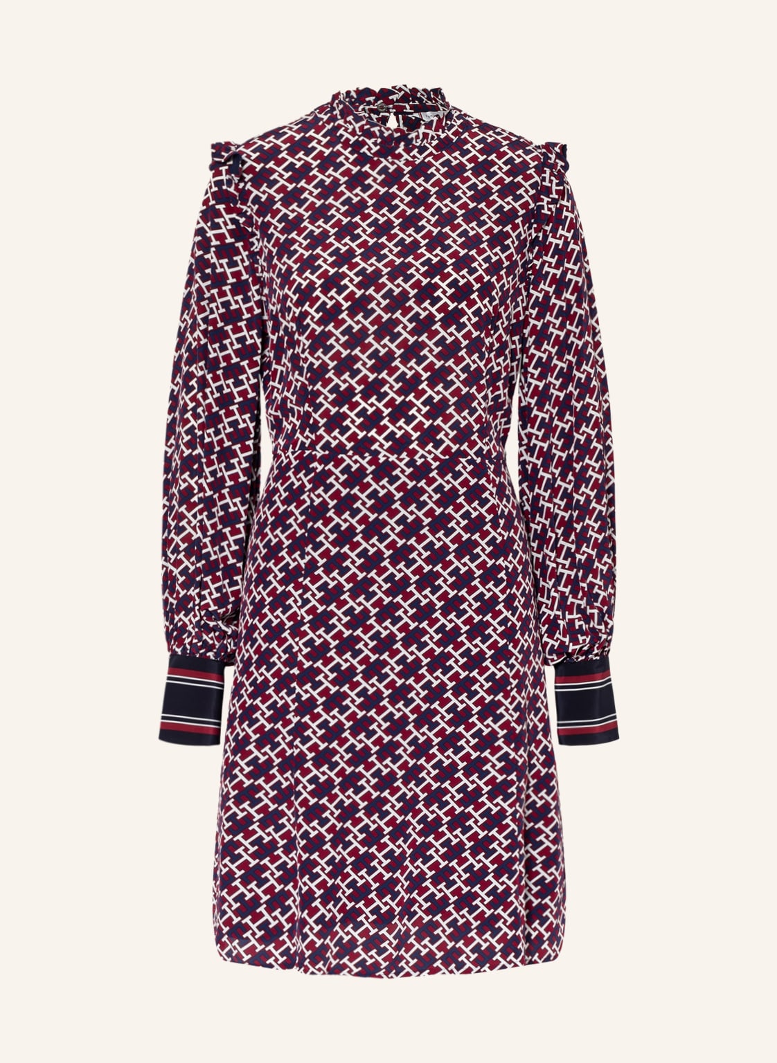 Image of Tommy Hilfiger Kleid Mit Rüschen rot