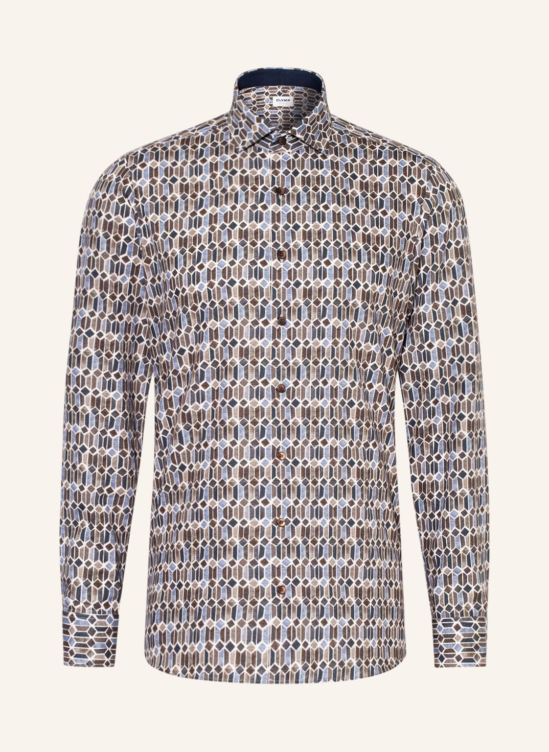 Image of Olymp Hemd Level Five Body Fit beige