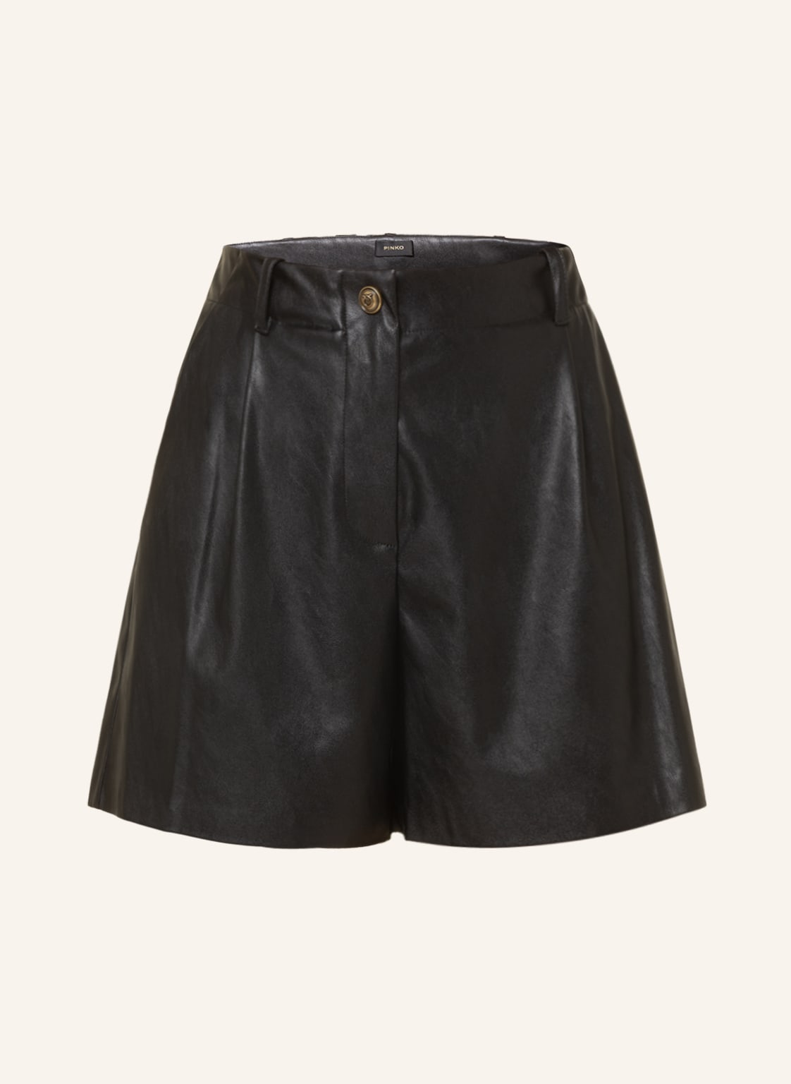 Image of Pinko Shorts Solana In Lederoptik schwarz