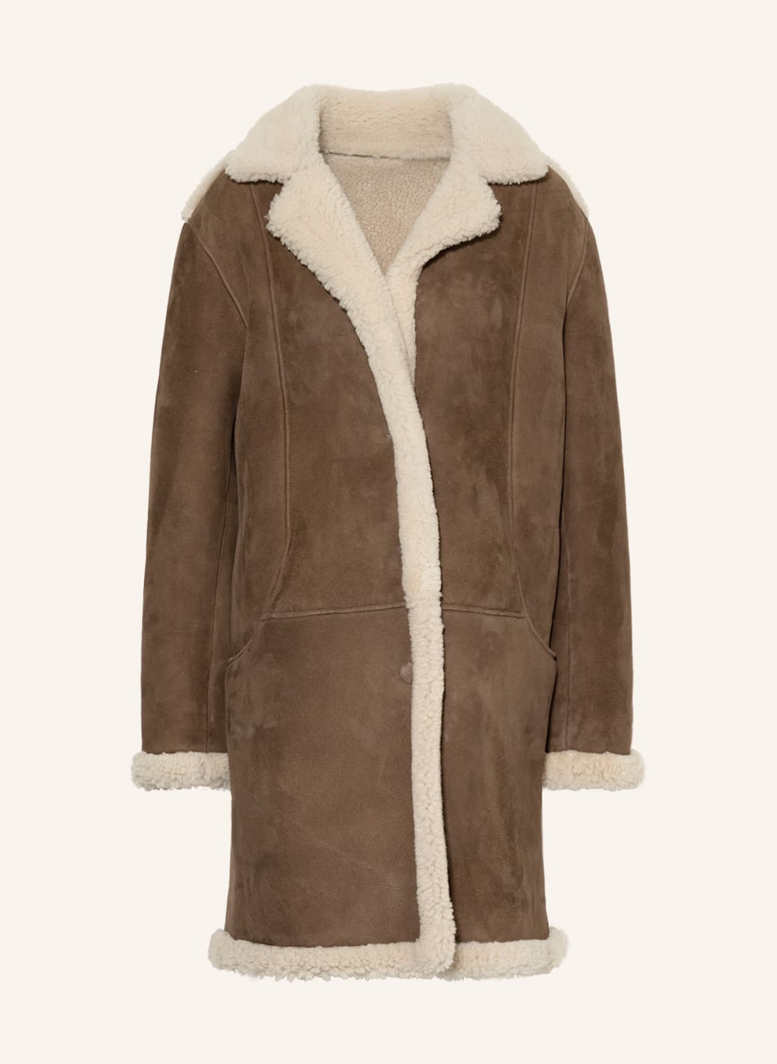 Image of Meotine Lammfell-Mantel Hannah braun