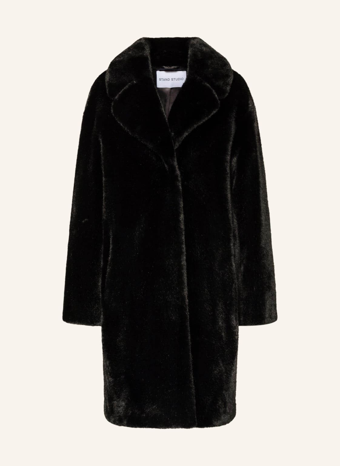 Image of Stand Studio Kunstfell-Mantel Camille schwarz