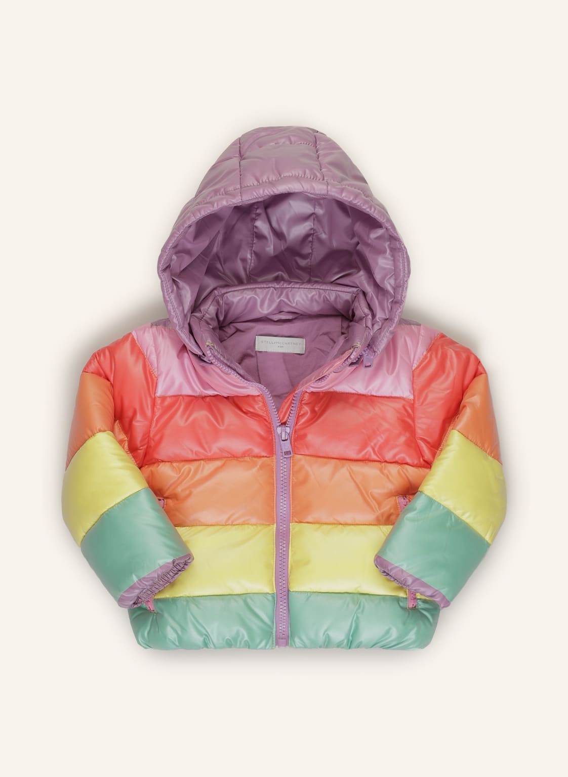 Image of Stella Mccartney Kids Steppjacke Mit Abnehmbarer Kapuze violett