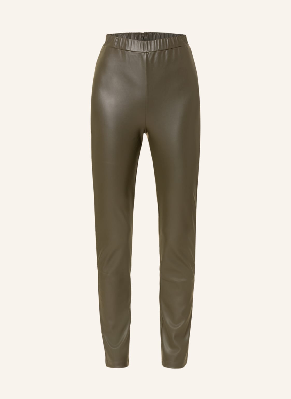 Image of Maxmara Leisure Leggings Ornella In Lederoptik gruen
