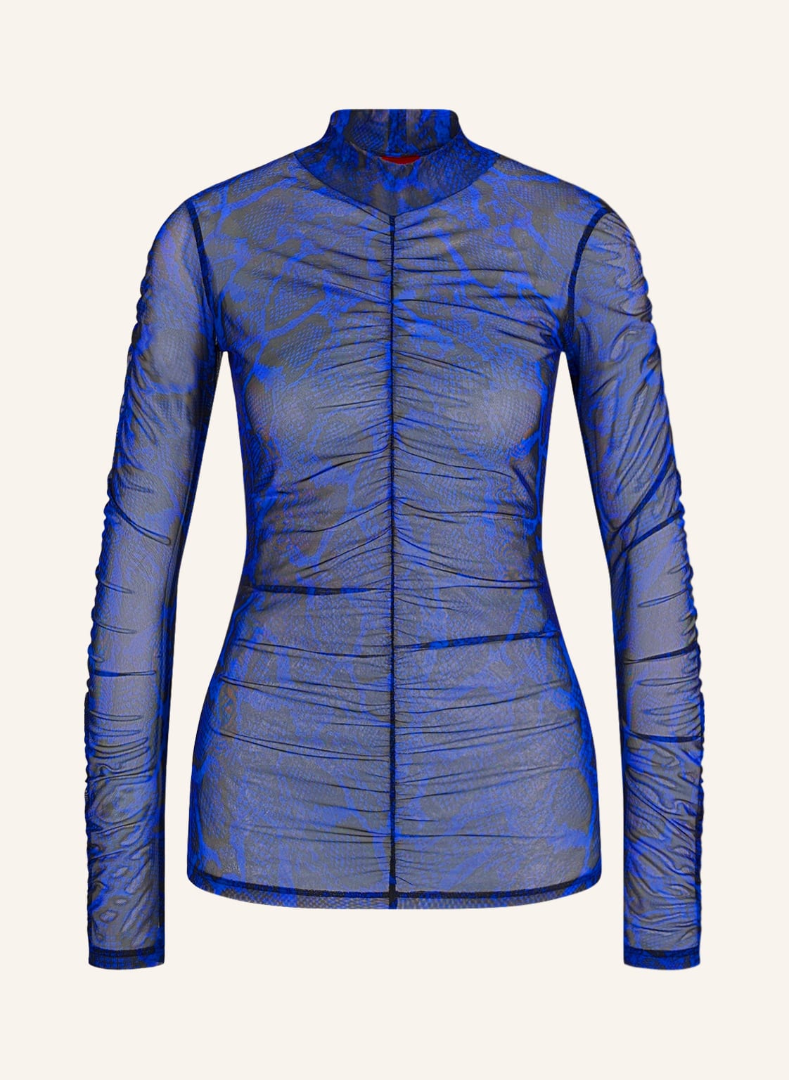 Image of Hugo Longsleeve Dikarau Aus Mesh blau