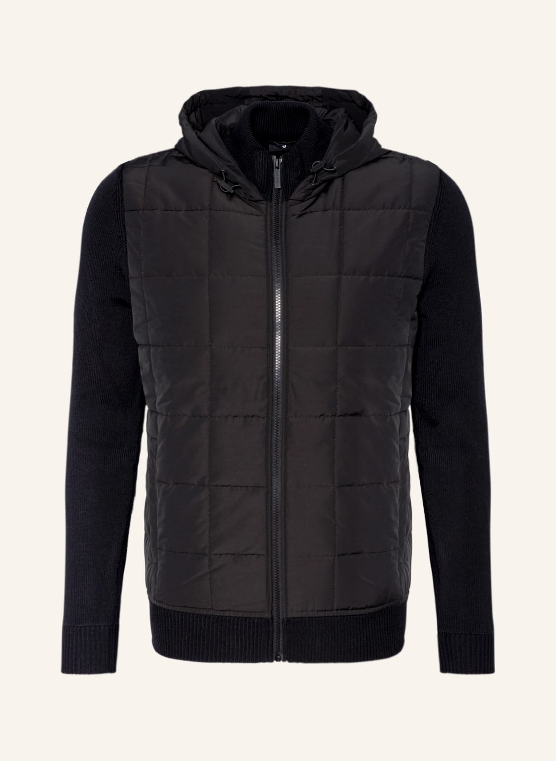 Image of Strellson Strickjacke Hamilton Im Materialmix schwarz