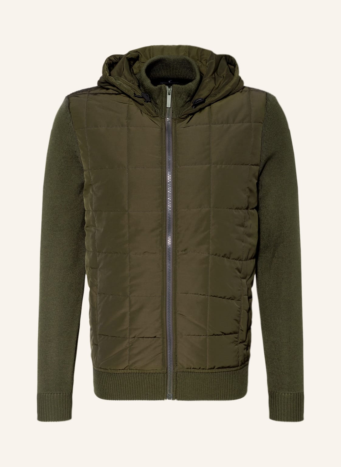 Image of Strellson Strickjacke Hamilton Im Materialmix gruen