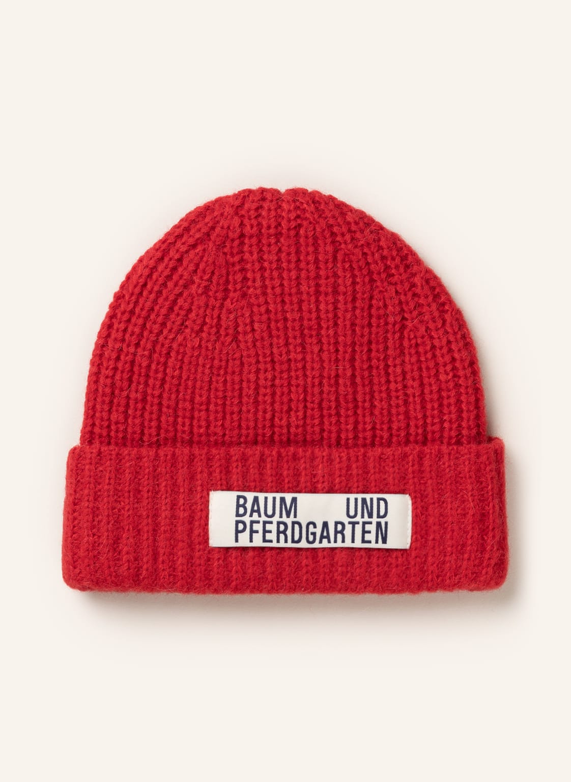 Image of Baum Und Pferdgarten Mütze Lenora Mit Alpaka rot