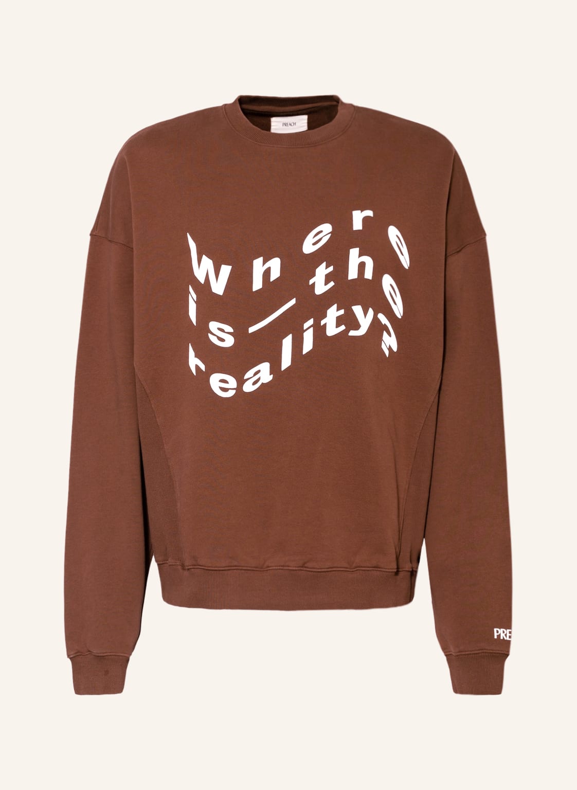 Image of Preach Oversized-Sweatshirt braun