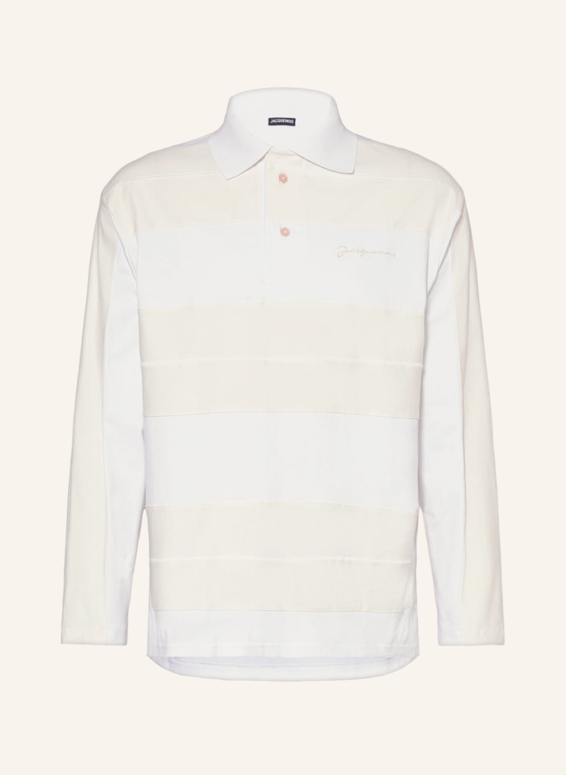Image of Jacquemus Jersey-Poloshirt Raye weiss