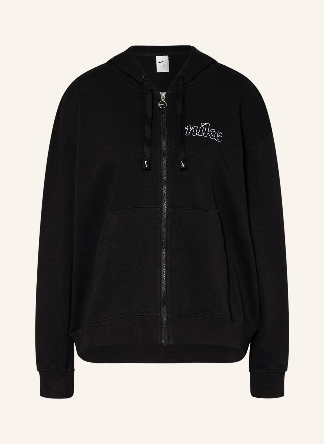 Image of Nike Oversized-Sweatjacke Dri-Fit Get Fit schwarz