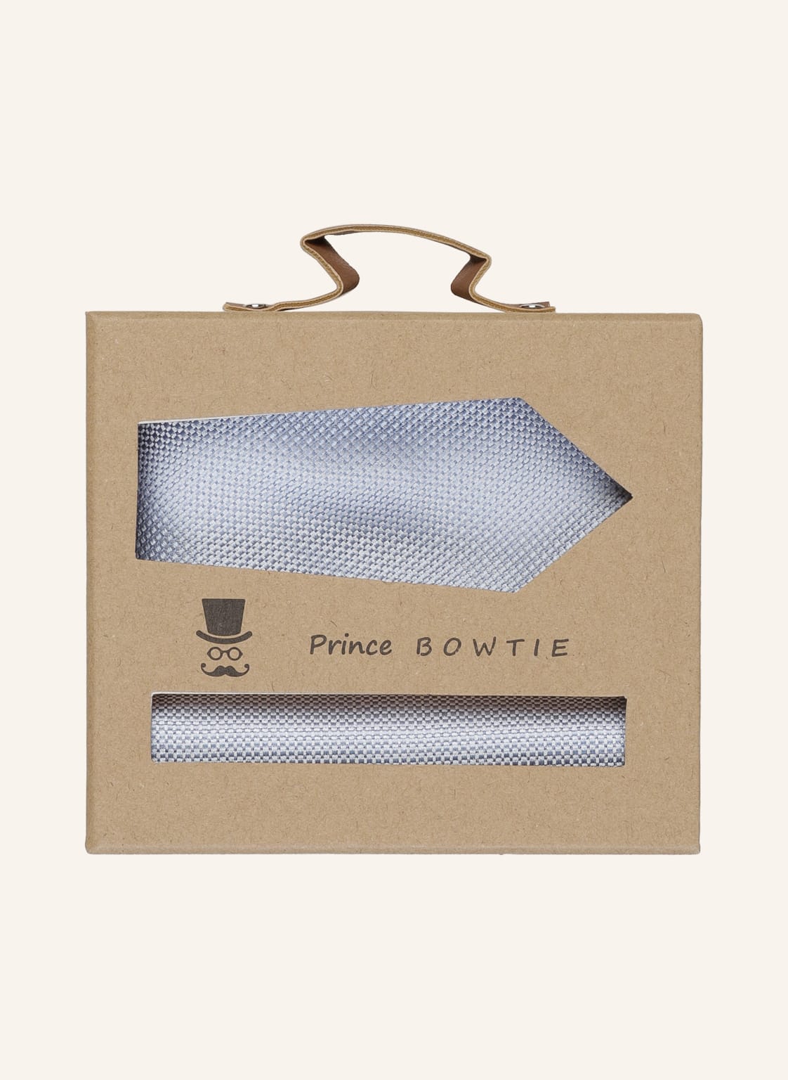 Image of Prince Bowtie Set: Krawatte Und Einstecktuch blau