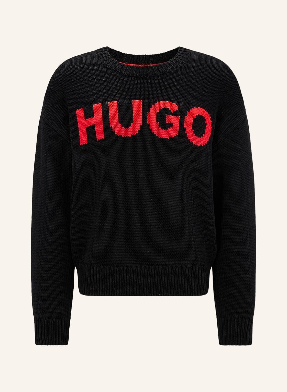 Image of Hugo Pullover Slogonon schwarz