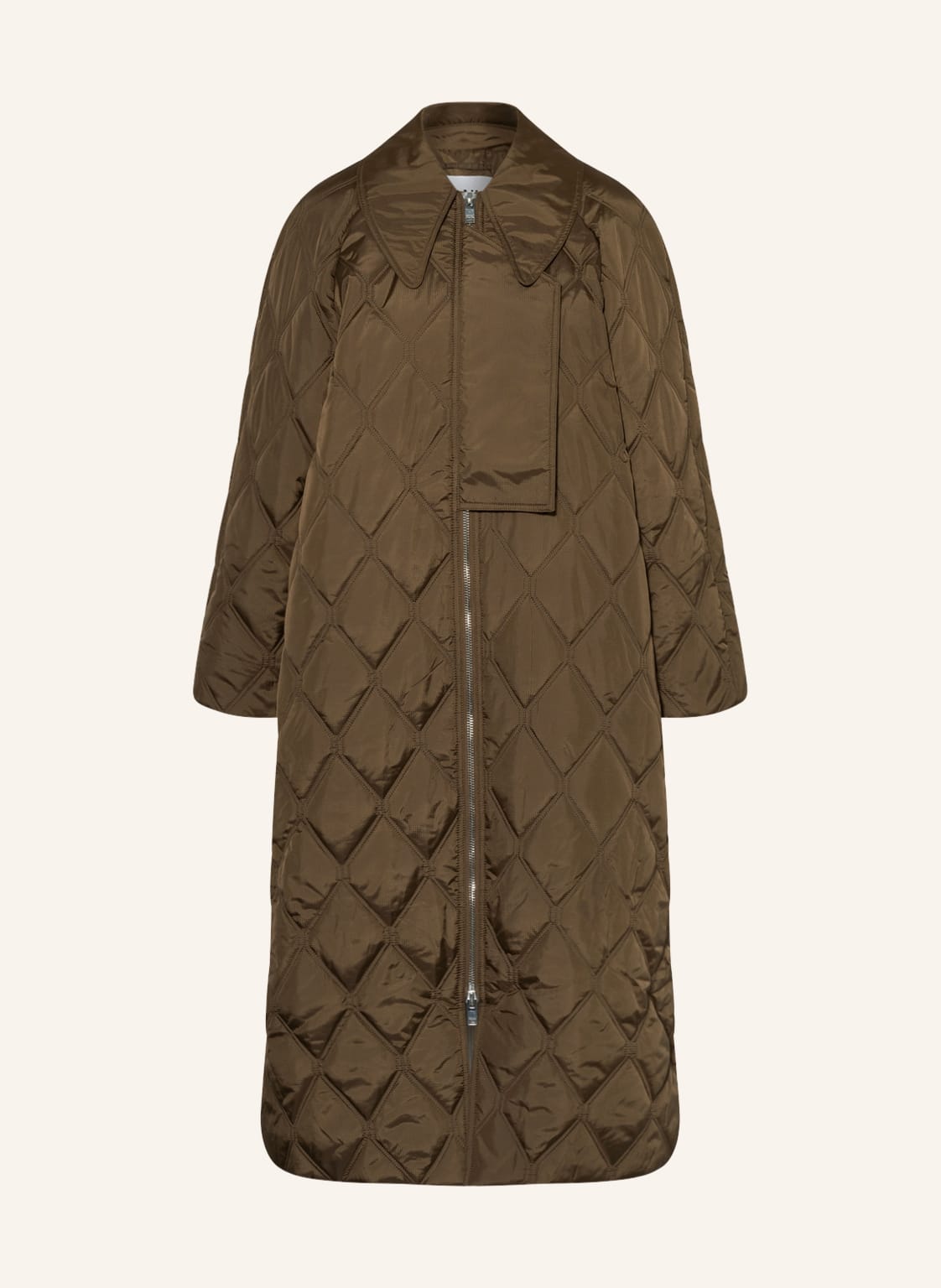 Image of Ganni Steppmantel gruen