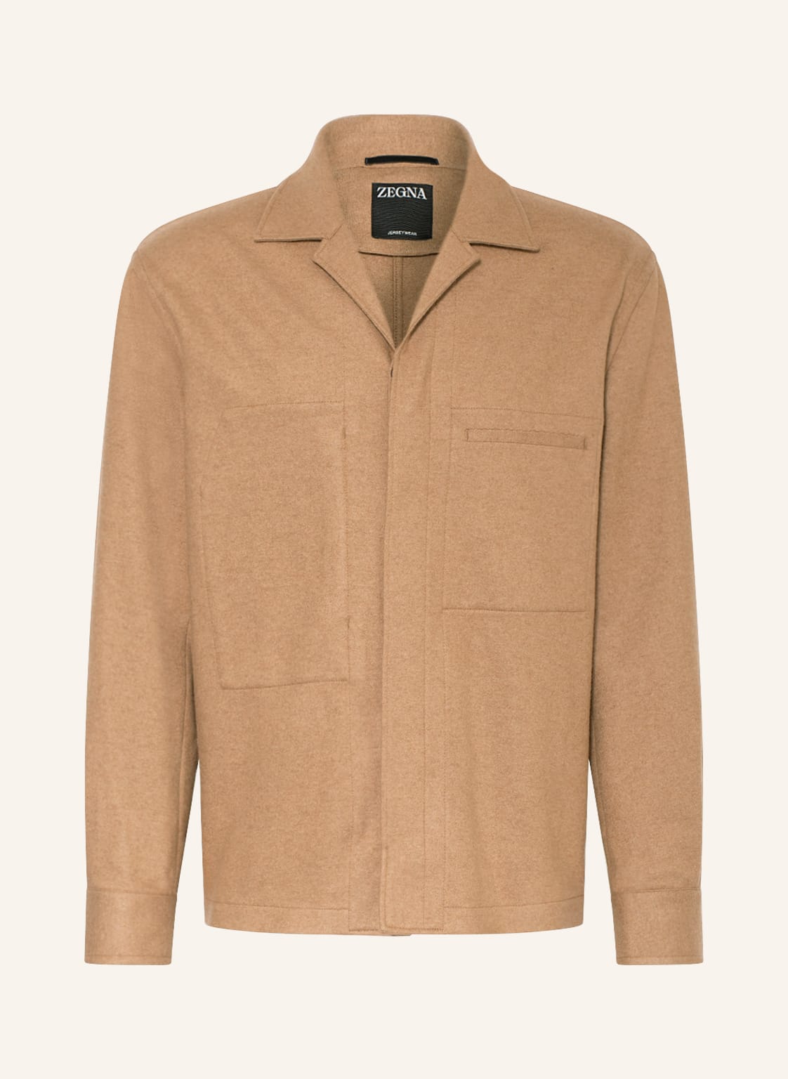 Image of Zegna Kamelhaar-Overshirt braun