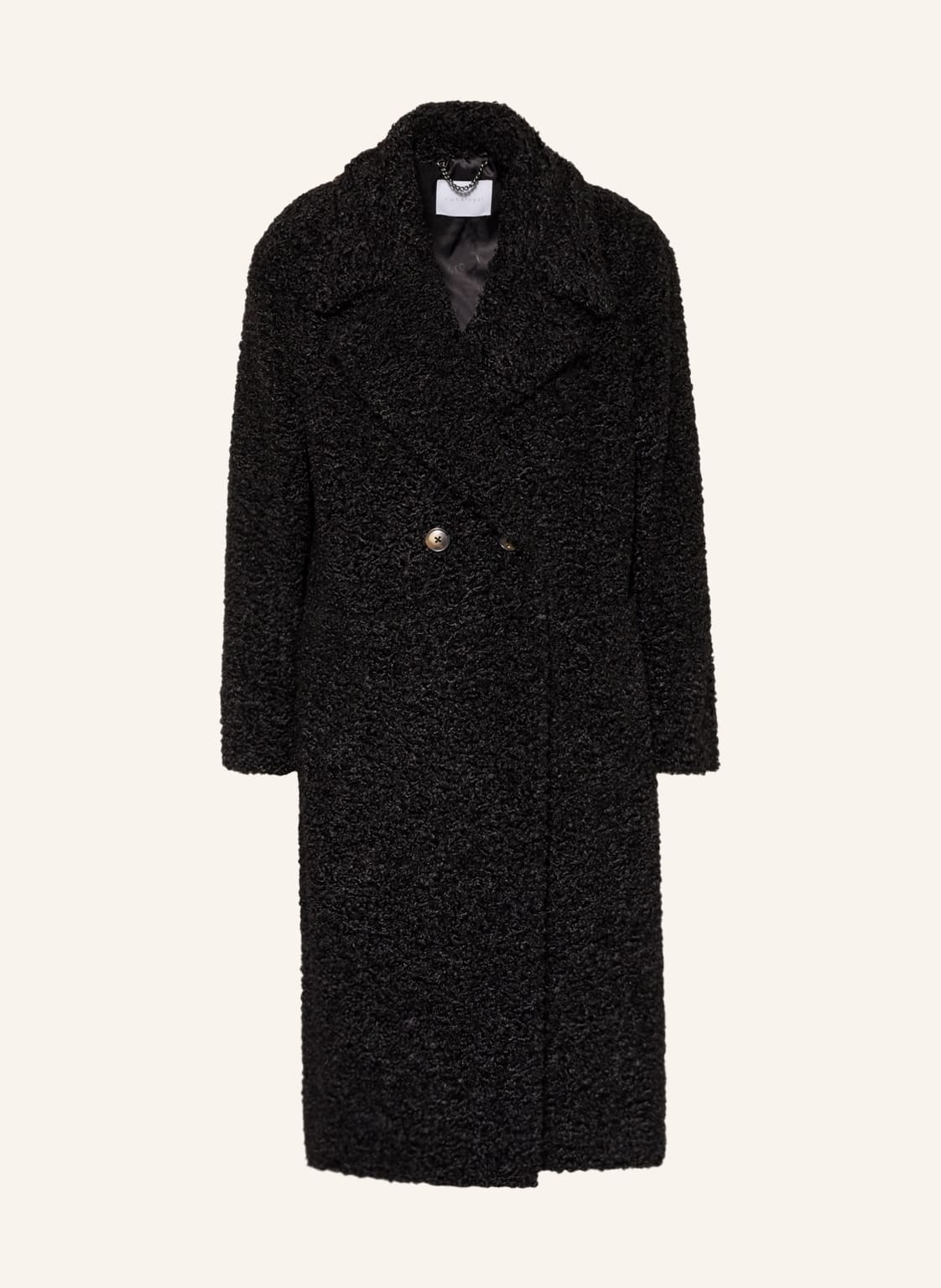 Image of Rich&Royal Teddyfell-Mantel schwarz