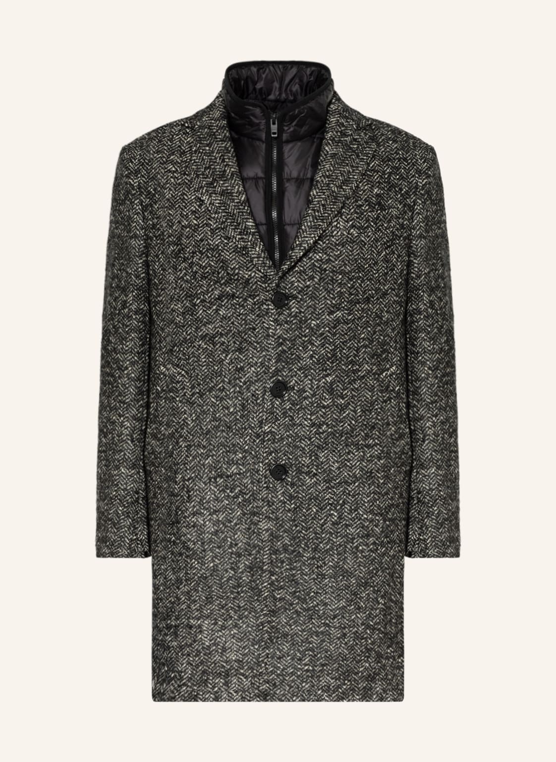 Image of Fay 2-In-1-Wollmantel grau