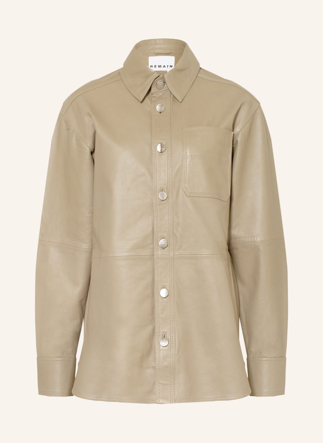 Image of Remain Birger Christensen Lederjacke Doreen beige