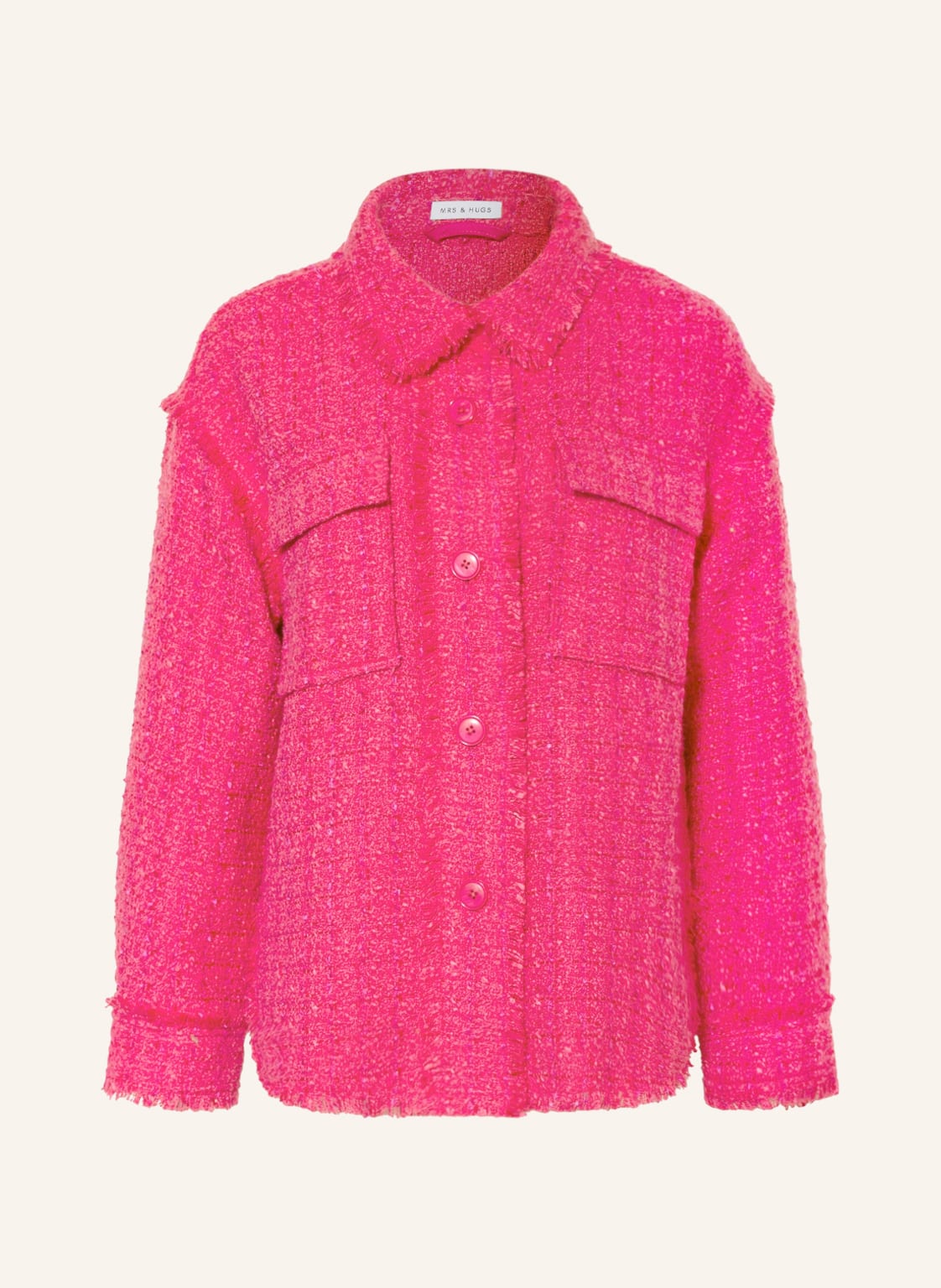 Image of Mrs & Hugs Bouclé-Overjacket pink