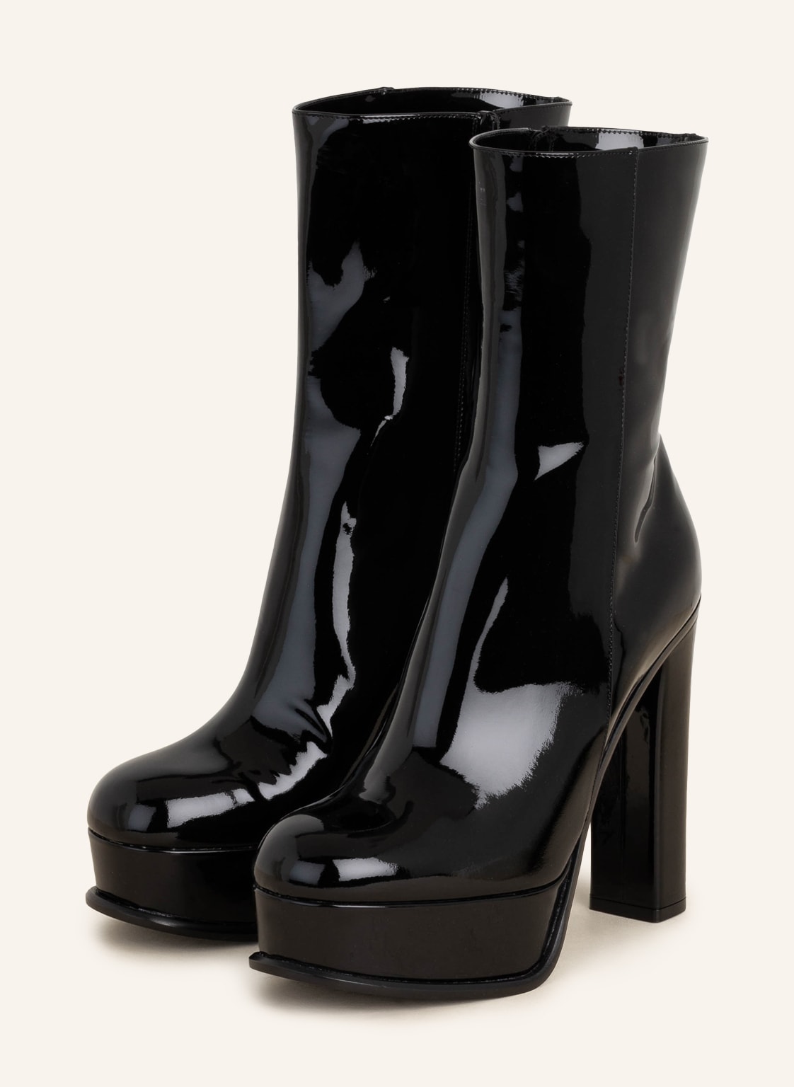 Image of Alexander Mcqueen Plateau-Stiefeletten schwarz
