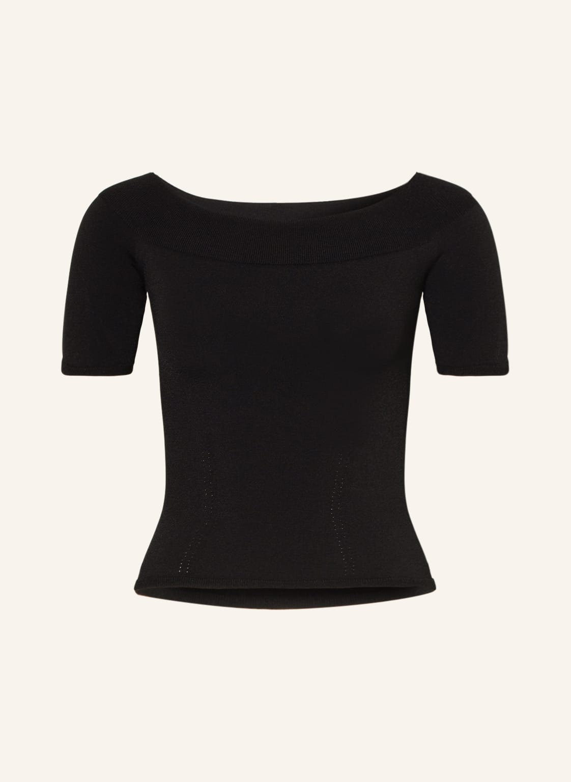 Image of Alexander Mcqueen Off-Shoulder-Shirt schwarz
