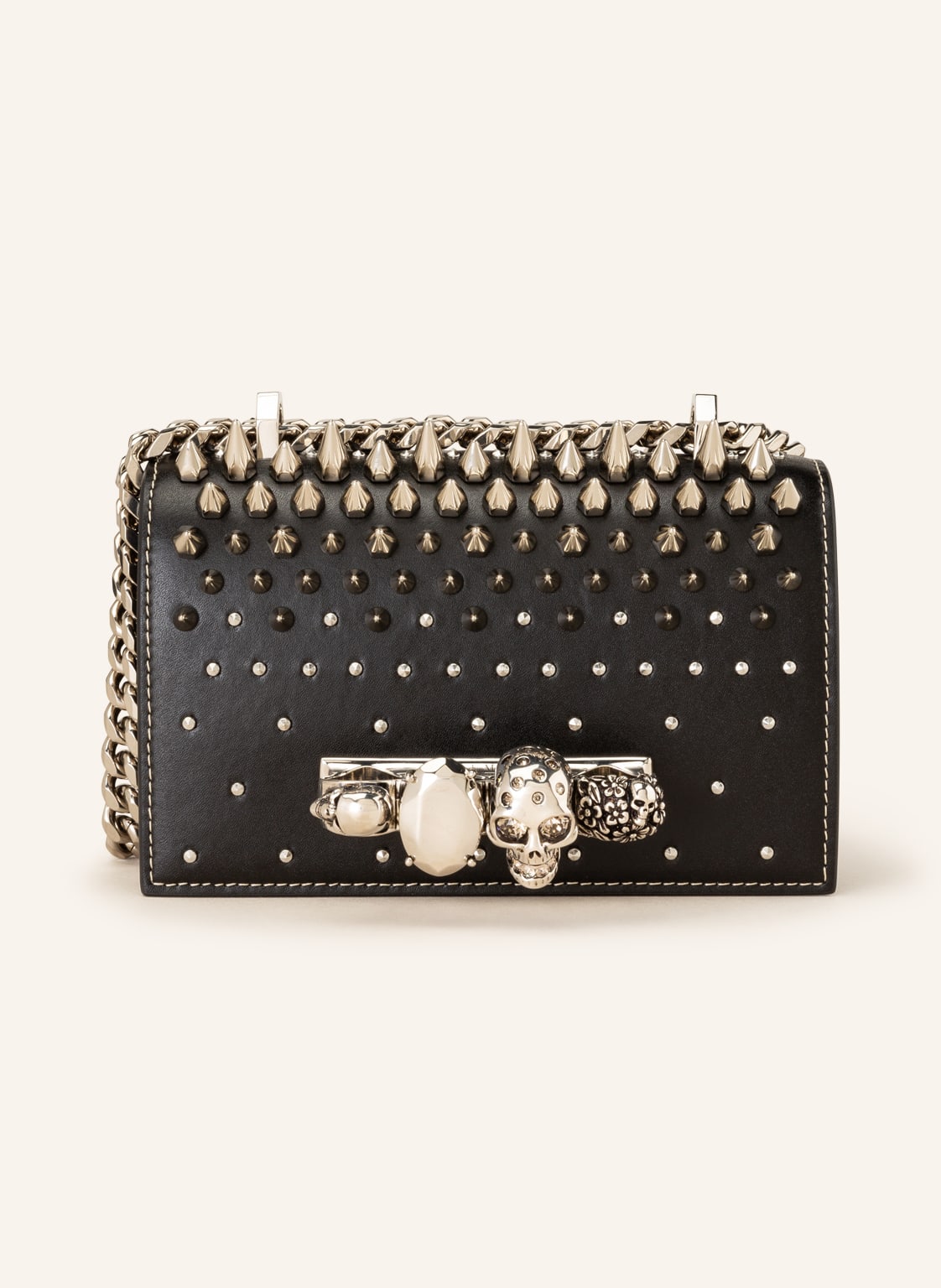 Image of Alexander Mcqueen Umhängetasche Jewell Satchel Mini Mit Nieten schwarz