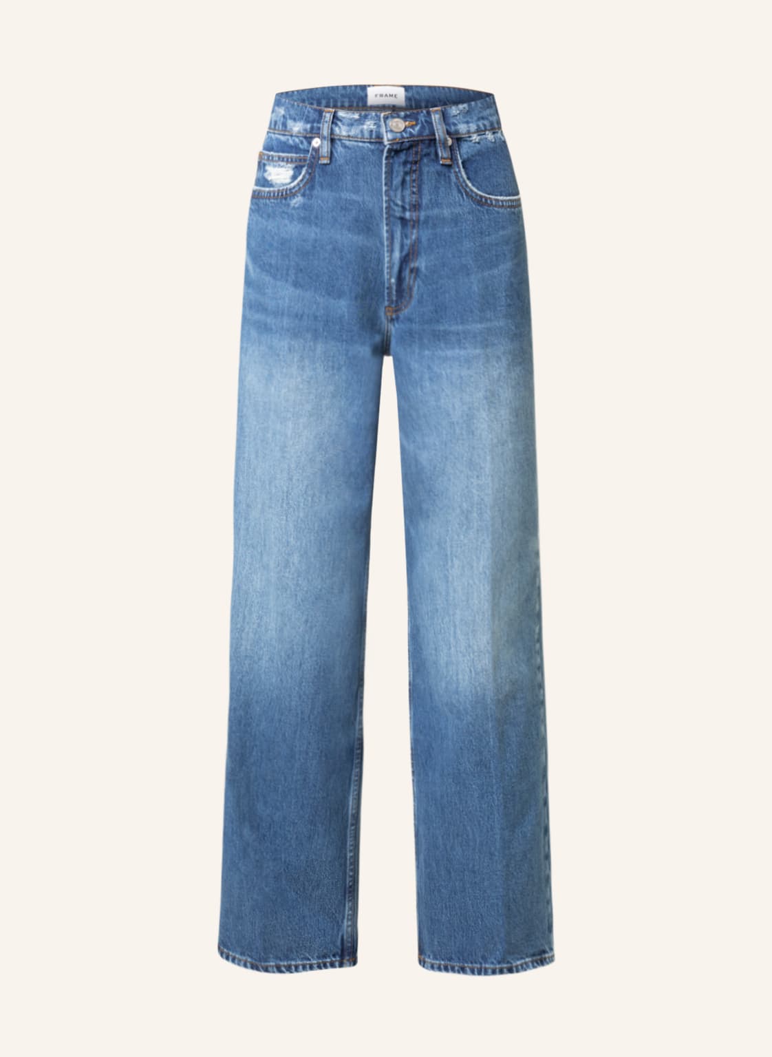 Image of Frame Denim Jeans-Culotte Le Pixie High 'N' Tight blau