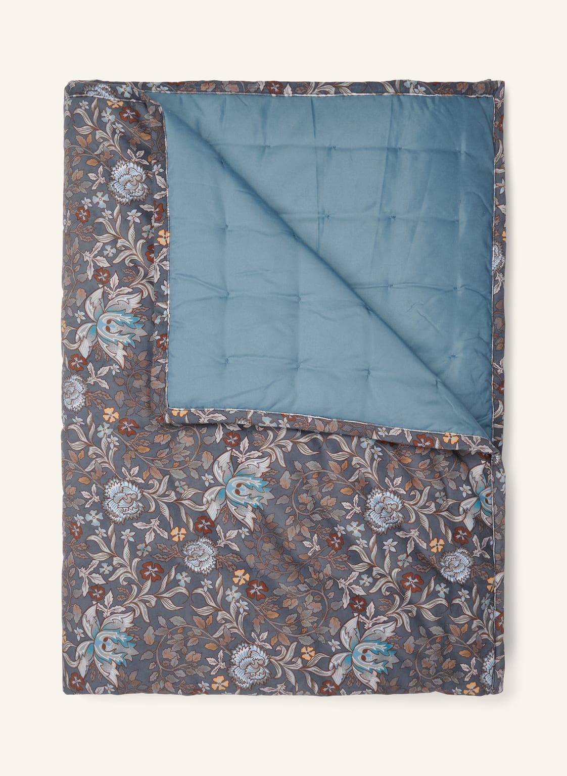 Image of Essenza Samt-Plaid Ophelia grau