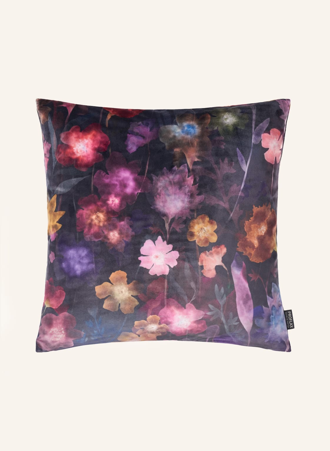 Image of Proflax Samt-Dekokissenhülle Annabel weiss