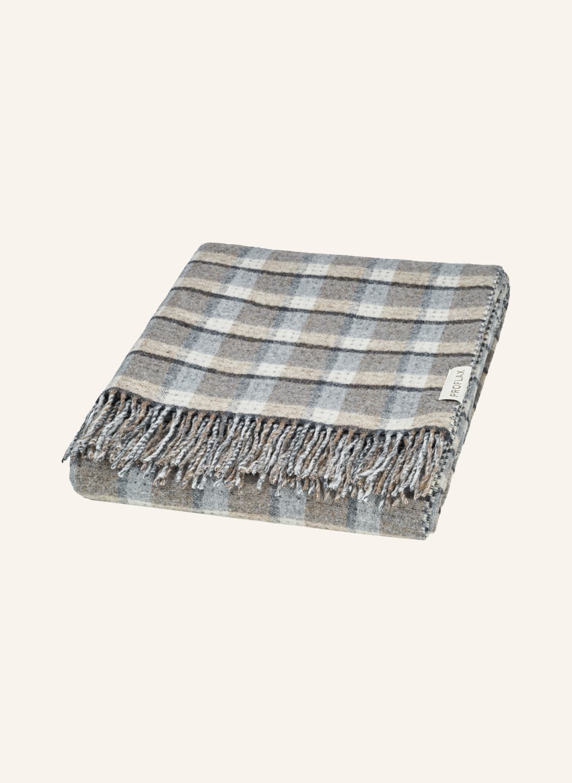 Image of Proflax Plaid Karolin Zum Wenden grau