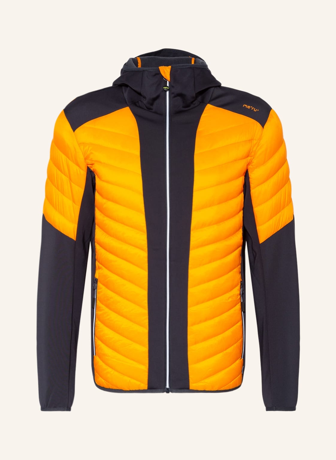 Image of Me°Ru' Hybrid-Steppjacke orange