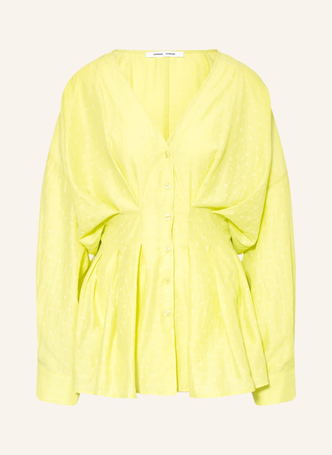 Image of Samsøe Samsøe Jacquard-Bluse Engla gruen