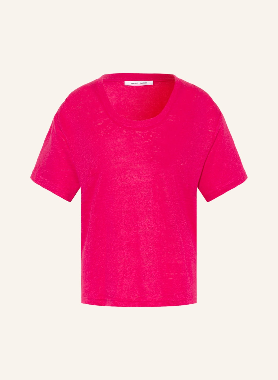 Image of Samsøe Samsøe Strickshirt Kayla Aus Leinen pink
