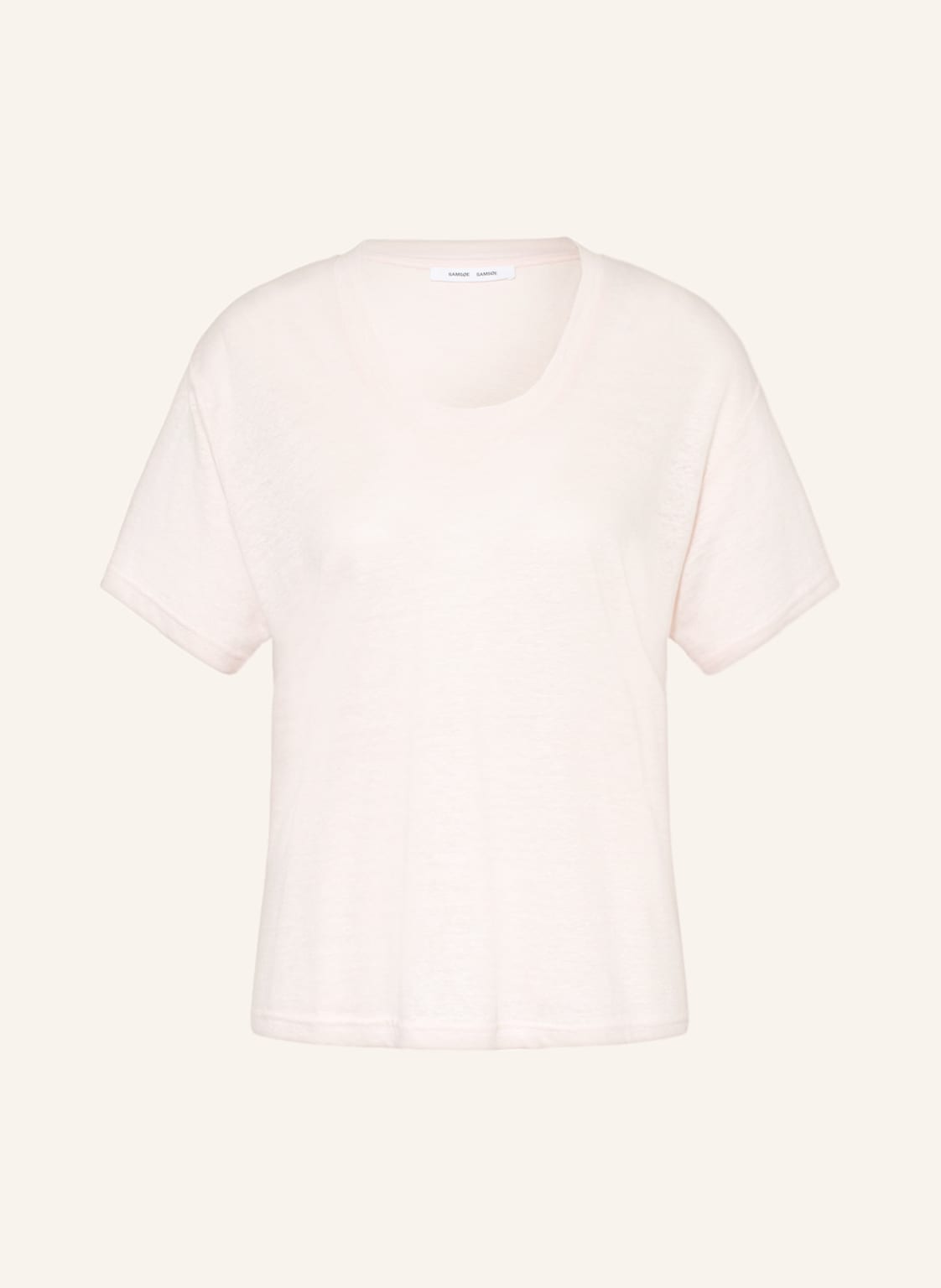 Image of Samsøe Samsøe Strickshirt Kayla Aus Leinen rosa