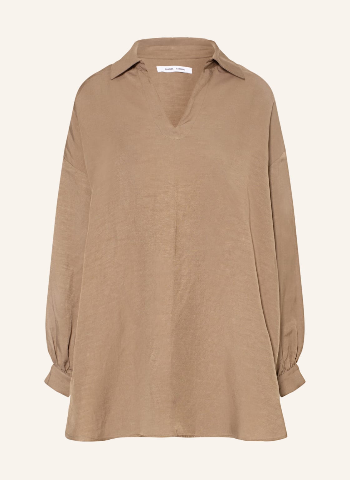 Image of Samsøe Samsøe Blusenshirt Gitte Mit Leinen beige