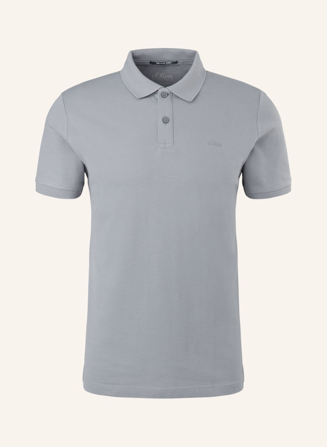 Image of S.Oliver Red Piqué-Poloshirt grau
