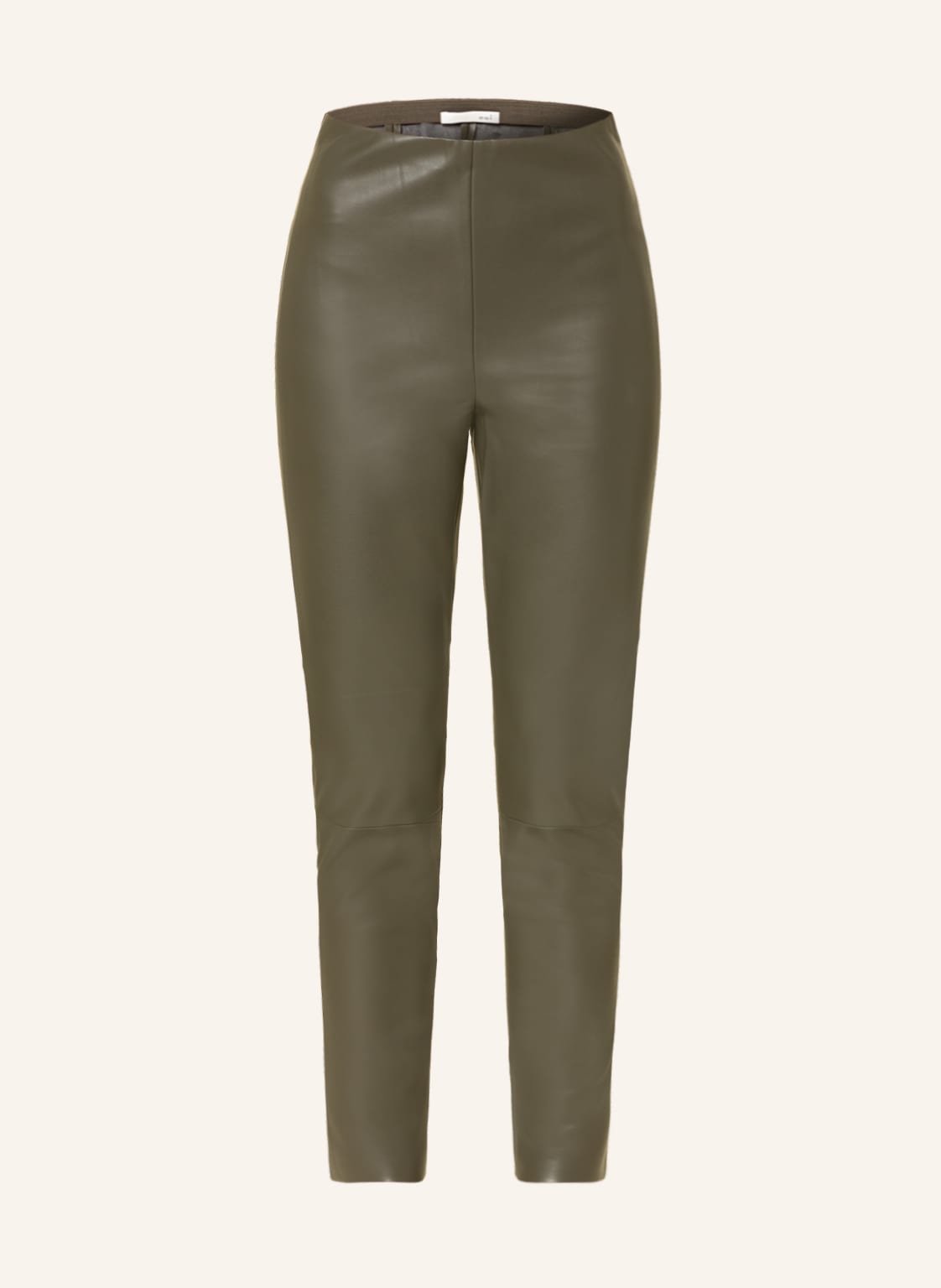 Image of Oui Leggings In Lederoptik gruen