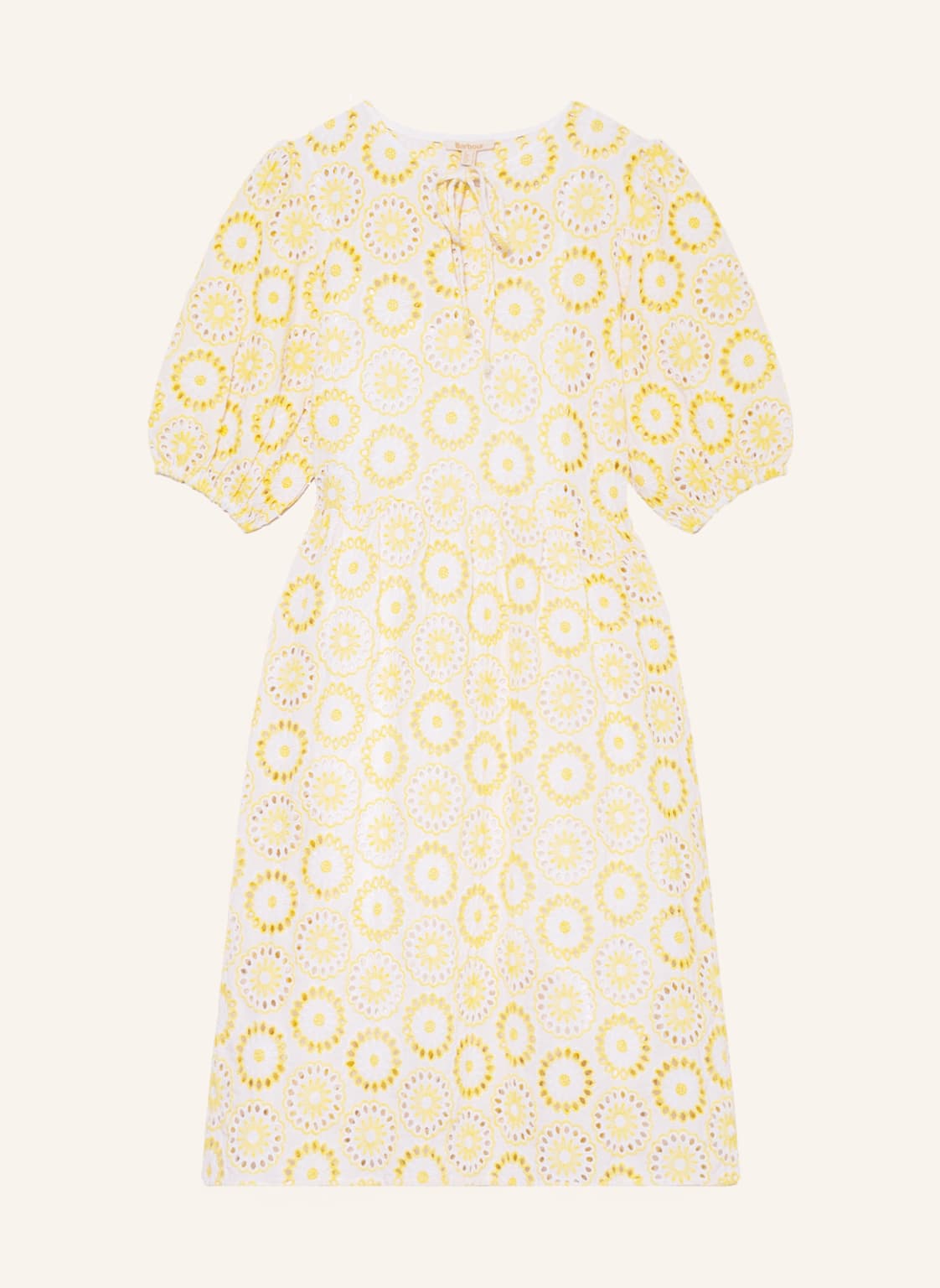 Image of Barbour Kleid Edis Aus Lochspitze gelb